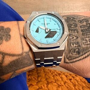 G-Shock Silver Case with Tiffany Blue Dial